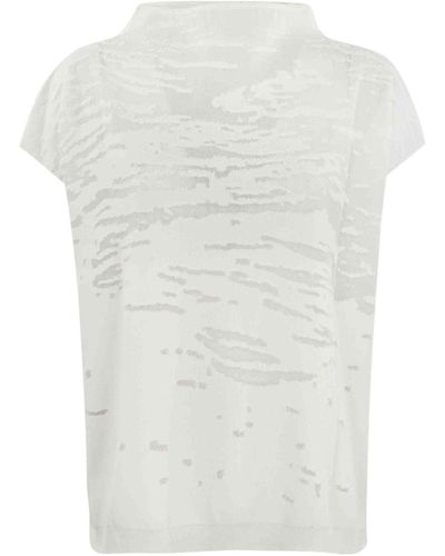 Liviana Conti Semi-transparent Devore Shirt - White