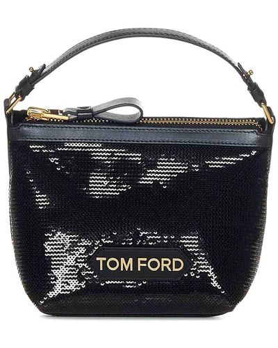 Tom Ford Sequined Small Pouch Bag - Blue