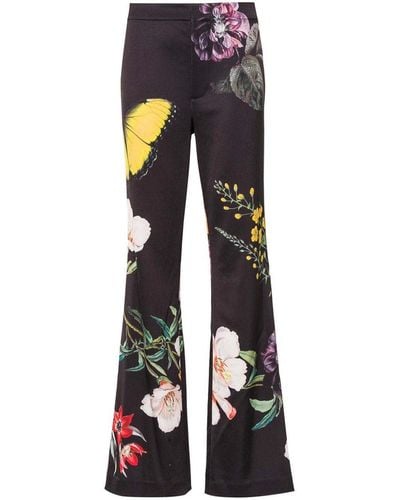 Alice + Olivia Ronnie Printed Trousers - Blue