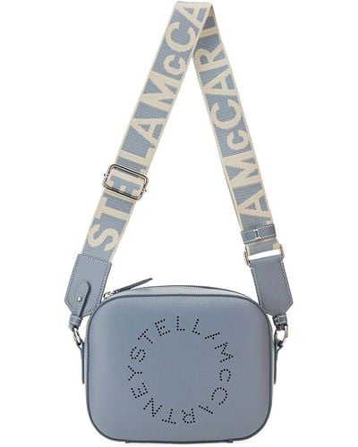 Stella McCartney Mini Camera Bag With Logo - Blue