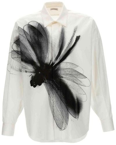 Alexander McQueen Printed Shirt - Gray