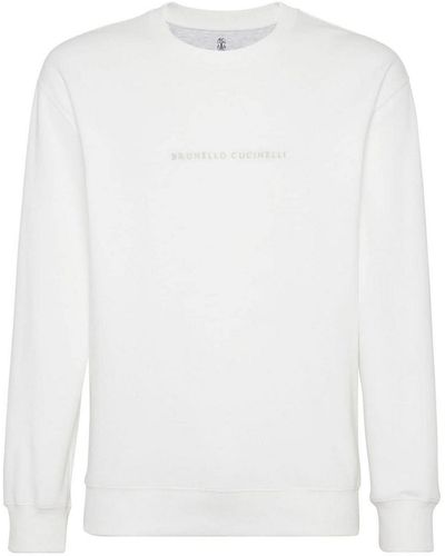 Brunello Cucinelli Sweatshirt With Logo - White