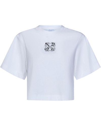 Off-White c/o Virgil Abloh Oversized Crop T-shirt - Blue