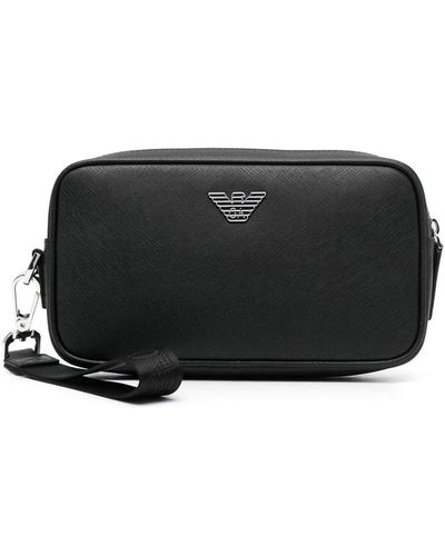 EA7 Leather Beauty-case - Black