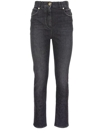 Balmain High Waist Skinny Jeans - Grey