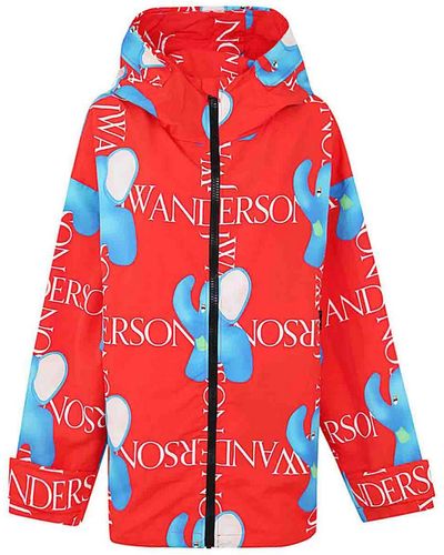 JW Anderson Hooded Shell Jacket - Red