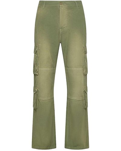 AMISH Double Cargo Trousers - Green