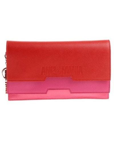 Vivienne Westwood Grainy Leather Clutch - Red