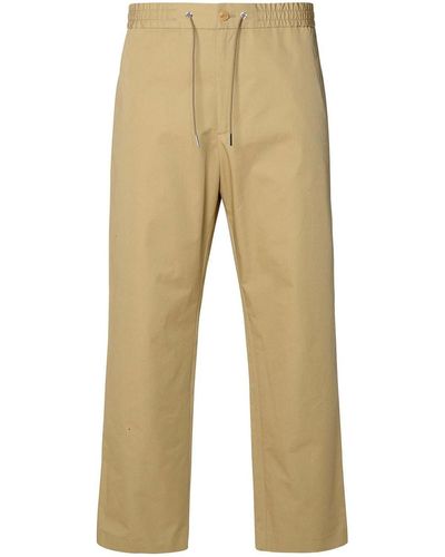 Moncler Cotton Trousers - Natural