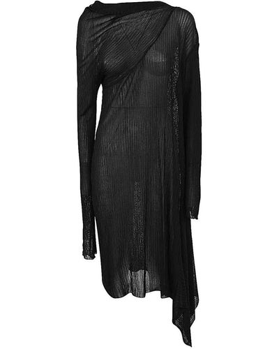 Marques'Almeida Draped Neck Dress - Black