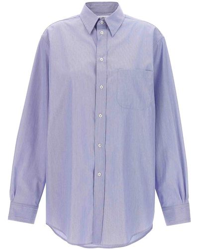 Maison Margiela Light Piqu Shirt Long Sleeves - Purple