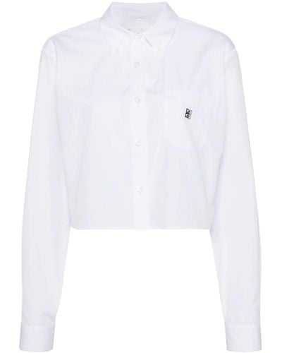 Givenchy Cropped Poplin Shirt - White