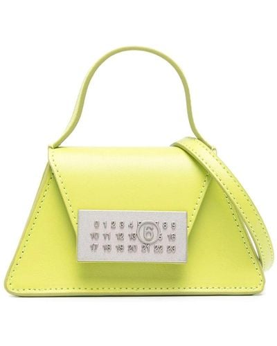 MM6 by Maison Martin Margiela Numeric Leather Mini Bag - Yellow