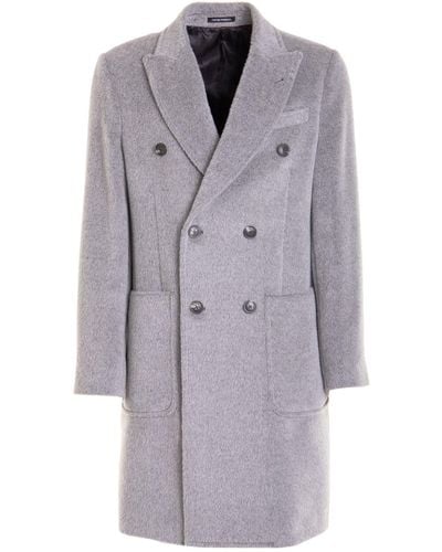 Emporio Armani Wool Blend Coat - Gray