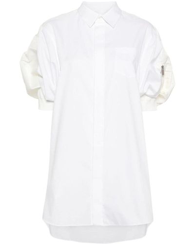 Sacai Twill Dress - White