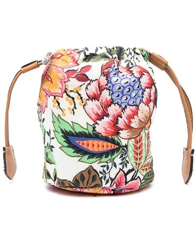 Etro /multicolour Floral Bucket Bag - White