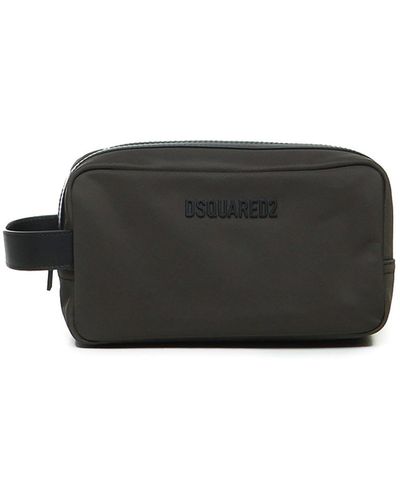 DSquared² Beauty Case With Logo - Black