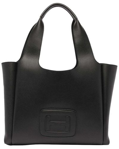 Hogan Medium H Shopping Bag - Black