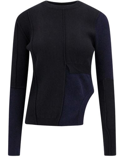 MM6 by Maison Martin Margiela Viscose And Cotton Jumper - Blue