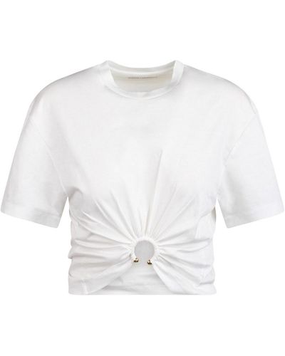 Rabanne T-shirt With Curled Detail - White