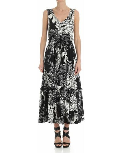 See By Chloé And White Floral Dress - Black