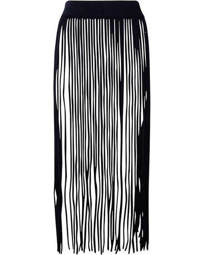 Extreme Cashmere Long Fringes Skirt - Black