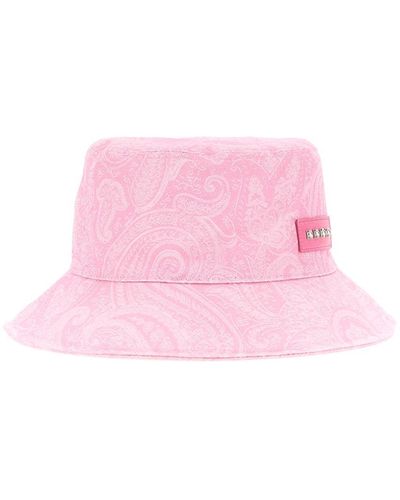 Etro Bucket Hat Liquid Paisley - Pink