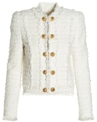 Balmain Tweed Jacket - White
