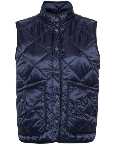Fay Quilted Down Vest - Blue