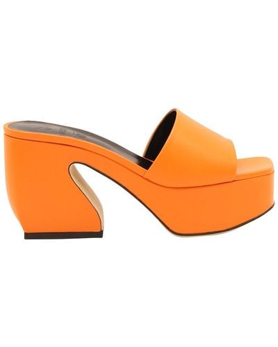 SI ROSSI Flash Orange Leather Sandals