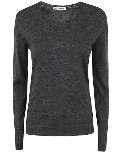 GOES BOTANICAL Long Sleeves V Neck Sweater - Gray