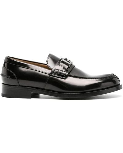 Versace Calfskin Loafers - Black