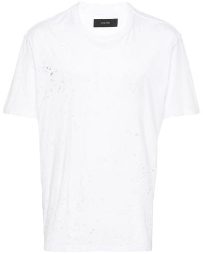 Amiri Distressed Effect T-shirt - White