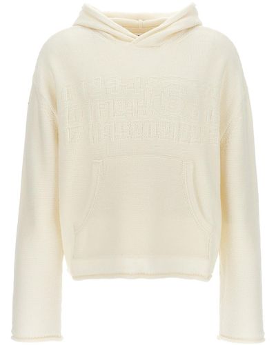 MM6 by Maison Martin Margiela Wool Knitted Hoodie - Natural