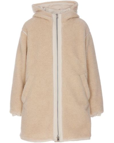 Woolrich Reversible Teddy Parka - Natural
