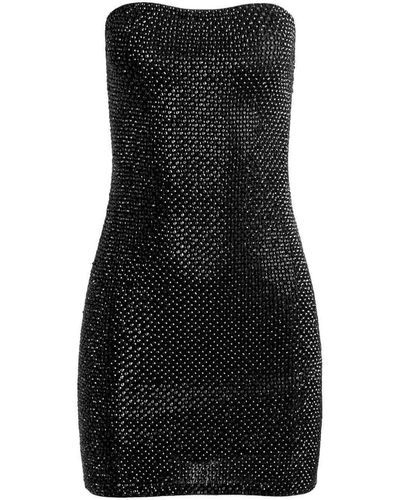 Alice + Olivia Leia Strapless Embellished Mini Dress - Black