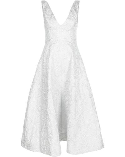 Philosophy Di Lorenzo Serafini Long Dress With Floral Embroidery - White