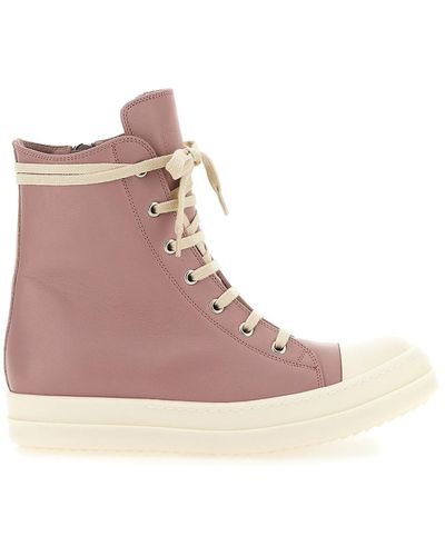 Rick Owens Leather Trainers - Pink