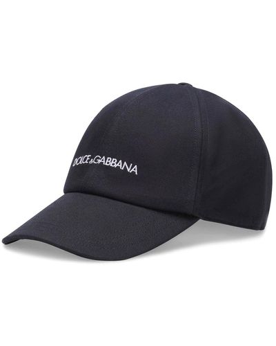 Dolce & Gabbana Logo Embroidery Hat - Blue