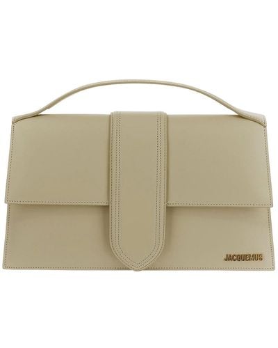 Jacquemus Handbag In Ivory With Finish Logo - Natural