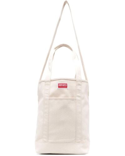 KENZO Cotton Tote Bag - White