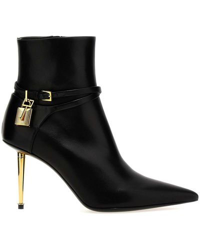Tom Ford Padlock Ankle Boots - Black