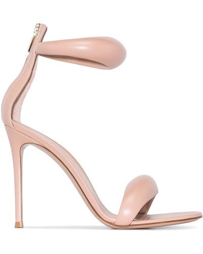 Gianvito Rossi Bijoux Leather Heel Sandals - Pink