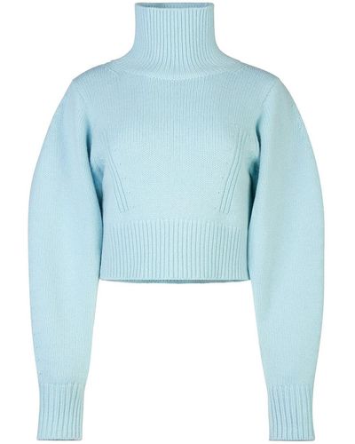 Nina Ricci High Neck Sweater - Blue