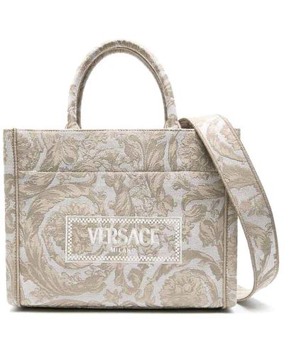 Versace Athena Barocco Small Tote Bag - Natural