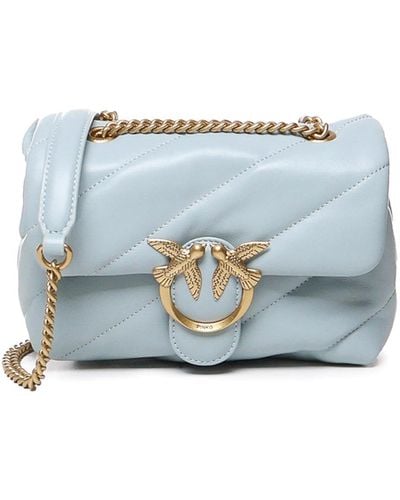 Pinko Mini Love Puff Maxi Quilt Bag - Blue
