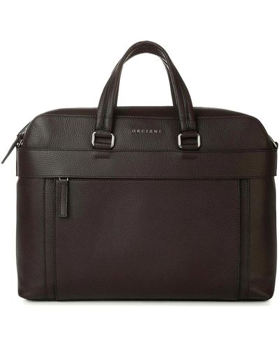 Orciani Micron Leather Bag - Black