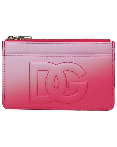 Dolce & Gabbana Leather Card Holder - Pink