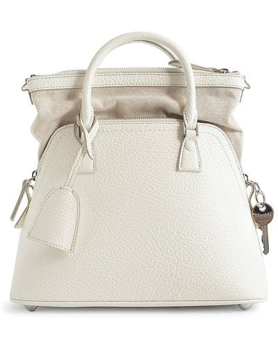 Maison Margiela 5ac Classique Bag With Exposed Lining - White