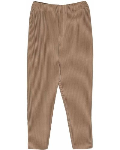 Homme Plissé Issey Miyake Pleated Trousers - Natural